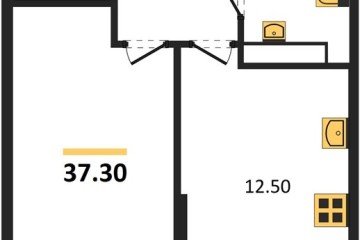 Фото №1: 1-комнатная квартира 37 м² - Краснодар, мкр. Догма Парк, ул. Анны Ахматовой, 22лит