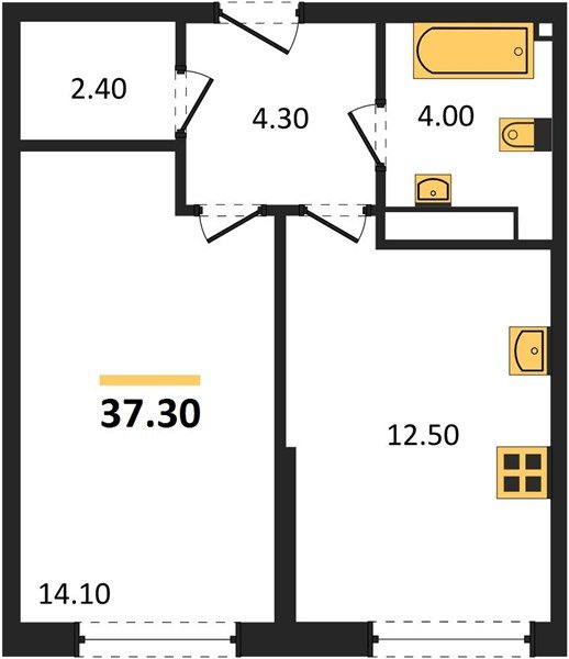 Фото №1: 1-комнатная квартира 37 м² - Краснодар, Прикубанский внутригородской округ, мкр. Догма Парк, ул. Анны Ахматовой, 22лит
