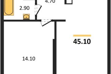 Фото №1: 1-комнатная квартира 45 м² - Краснодар, мкр. Догма Парк, ул. Анны Ахматовой, 22лит