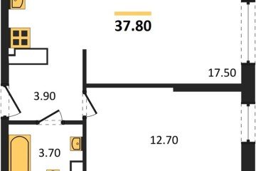 Фото №1: 1-комнатная квартира 37 м² - Краснодар, мкр. Догма Парк, ул. Анны Ахматовой, 22лит