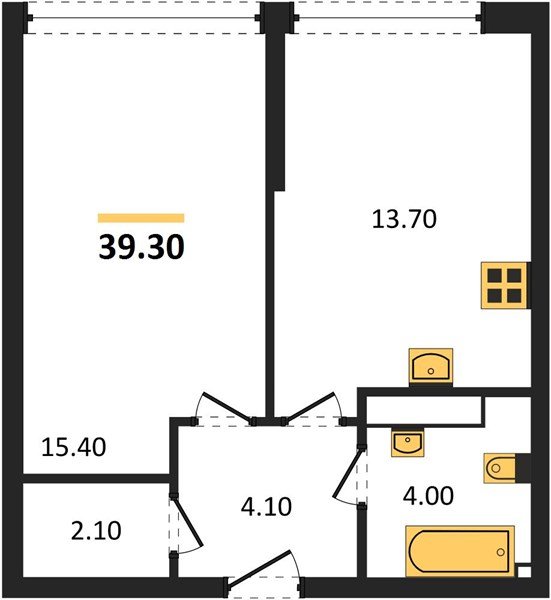 Фото №1: 1-комнатная квартира 39 м² - Краснодар, Прикубанский внутригородской округ, мкр. Догма Парк, ул. Анны Ахматовой, 22лит
