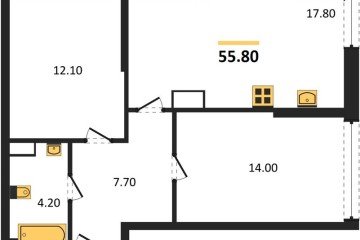 Фото №1: 2-комнатная квартира 55 м² - Краснодар, мкр. Догма Парк, ул. Анны Ахматовой, 22лит