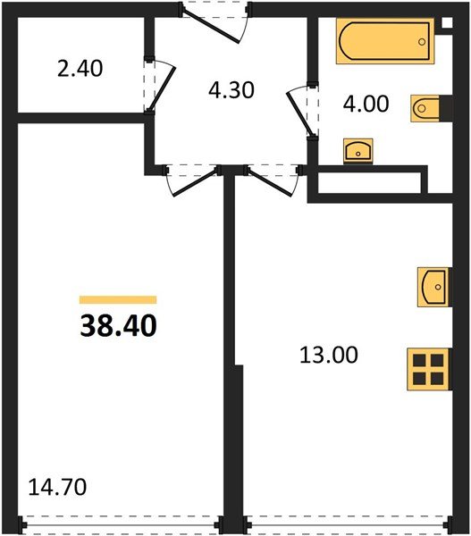 Фото №1: 1-комнатная квартира 38 м² - Краснодар, Прикубанский внутригородской округ, мкр. Догма Парк, ул. Анны Ахматовой, 22лит