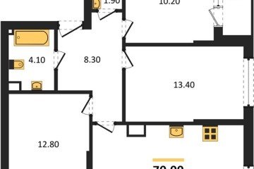 Фото №1: 3-комнатная квартира 70 м² - Краснодар, мкр. Догма Парк, ул. Анны Ахматовой