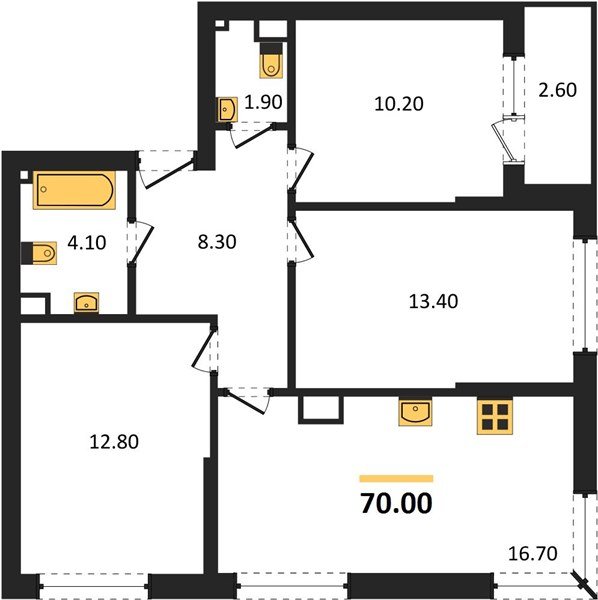 Фото №1: 3-комнатная квартира 70 м² - Краснодар, Прикубанский внутригородской округ, мкр. Догма Парк, ул. Анны Ахматовой