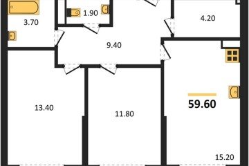 Фото №1: 2-комнатная квартира 59 м² - Краснодар, мкр. Догма Парк, ул. Анны Ахматовой