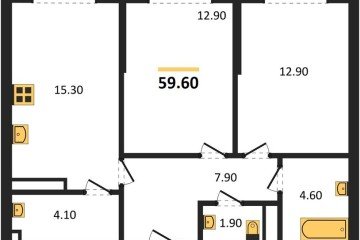 Фото №1: 2-комнатная квартира 59 м² - Краснодар, мкр. Догма Парк, ул. Анны Ахматовой