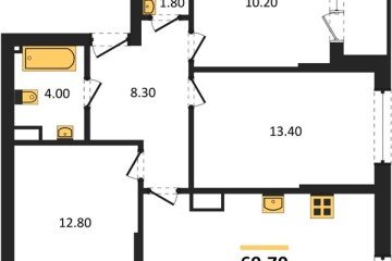 Фото №1: 3-комнатная квартира 69 м² - Краснодар, мкр. Догма Парк, ул. Анны Ахматовой