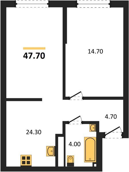 Фото №1: 1-комнатная квартира 47 м² - Краснодар, Прикубанский внутригородской округ, мкр. Догма Парк, ул. Анны Ахматовой