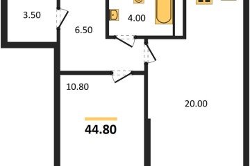 Фото №1: 1-комнатная квартира 44 м² - Краснодар, мкр. Догма Парк, ул. Анны Ахматовой
