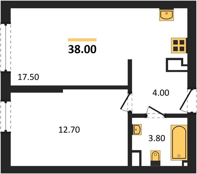 Фото №1: 1-комнатная квартира 38 м² - Краснодар, Догма Парк, мкр. Прикубанский внутригородской округ, ул. Анны Ахматовой