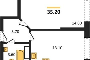 Фото №1: 1-комнатная квартира 35 м² - Краснодар, мкр. Прикубанский внутригородской округ, ул. Анны Ахматовой