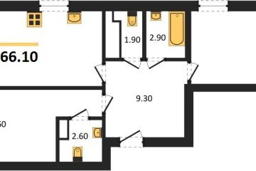 Фото №1: 2-комнатная квартира 66 м² - Краснодар, мкр. Прикубанский внутригородской округ, ул. Анны Ахматовой