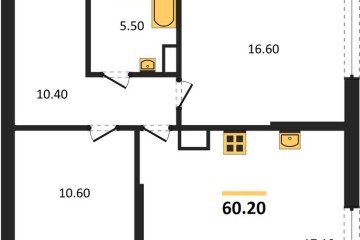 Фото №1: 2-комнатная квартира 60 м² - Краснодар, мкр. Прикубанский внутригородской округ, ул. Анны Ахматовой