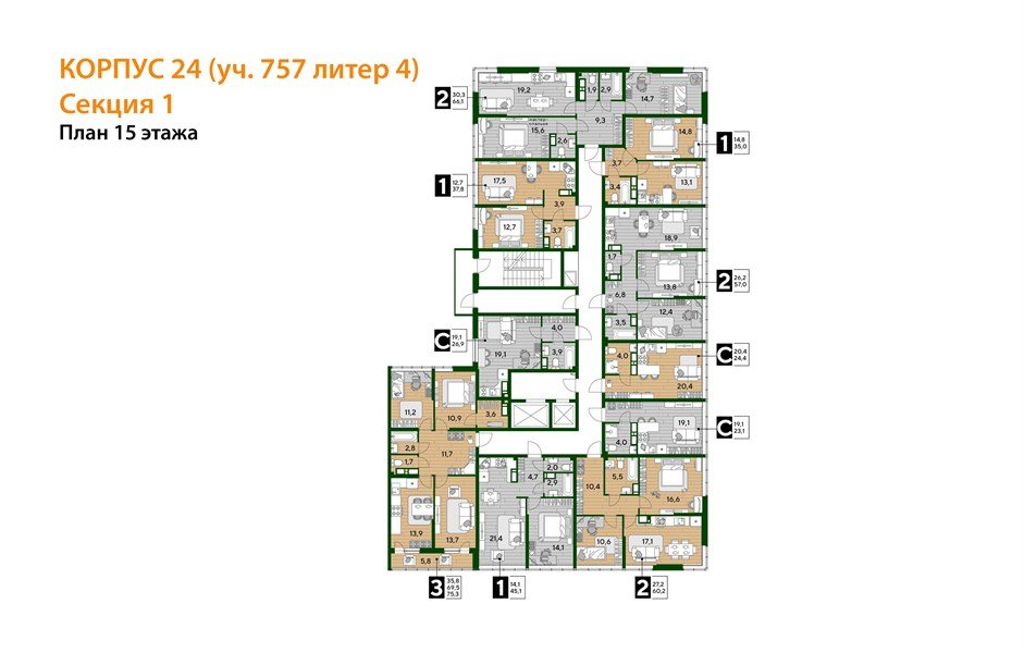 Фото №8: 2-комнатная квартира 60 м² - Краснодар, Догма Парк, мкр. Прикубанский внутригородской округ, ул. Анны Ахматовой