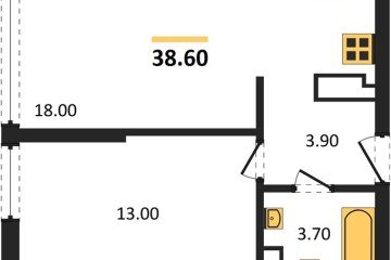 Фото №1: 1-комнатная квартира 38 м² - Краснодар, мкр. Прикубанский внутригородской округ, ул. Анны Ахматовой