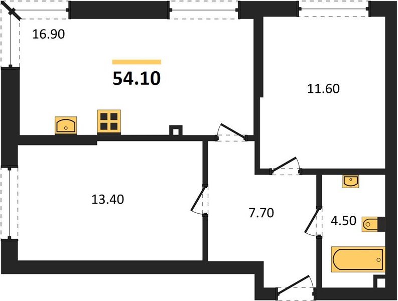 Фото №1: 2-комнатная квартира 54 м² - Краснодар, Догма Парк, мкр. Прикубанский внутригородской округ, ул. Анны Ахматовой