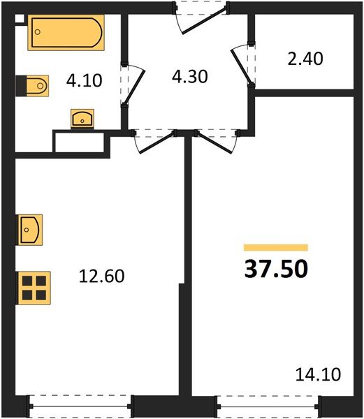 Фото №1: 1-комнатная квартира 37 м² - Краснодар, Догма Парк, мкр. Прикубанский внутригородской округ, ул. Анны Ахматовой