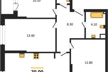 Фото №1: 3-комнатная квартира 70 м² - Краснодар, мкр. Прикубанский внутригородской округ, ул. Анны Ахматовой
