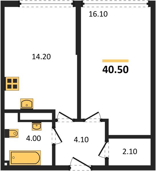 Фото №1: 1-комнатная квартира 40 м² - Краснодар, Догма Парк, мкр. Прикубанский внутригородской округ, ул. Анны Ахматовой