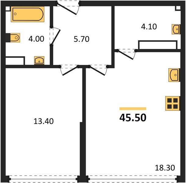 Фото №1: 1-комнатная квартира 45 м² - Краснодар, Догма Парк, мкр. Прикубанский внутригородской округ, ул. Анны Ахматовой
