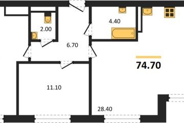 Фото №1: 2-комнатная квартира 74 м² - Краснодар, мкр. Прикубанский внутригородской округ, ул. им. Мурата Ахеджака, 12к10
