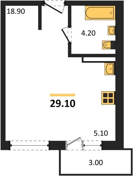 Фото №1: Студия 29 м² - Краснодар, жилой комплекс Нeo-квартал Красная Площадь, ул. им. Мурата Ахеджака, 12к10