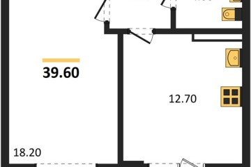 Фото №1: 1-комнатная квартира 39 м² - Краснодар, мкр. жилой комплекс Нeo-квартал Красная Площадь, ул. им. Мурата Ахеджака, 12к10