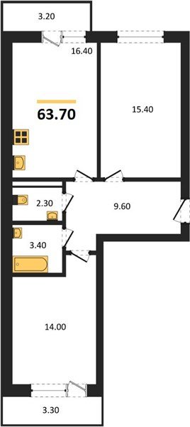 Фото №1: 2-комнатная квартира 63 м² - Краснодар, жилой комплекс Нeo-квартал Красная Площадь, ул. им. Мурата Ахеджака, 12к10