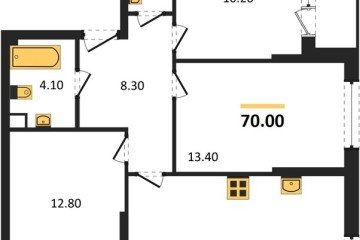 Фото №1: 3-комнатная квартира 69 м² - Краснодар, мкр. Прикубанский внутригородской округ, 
