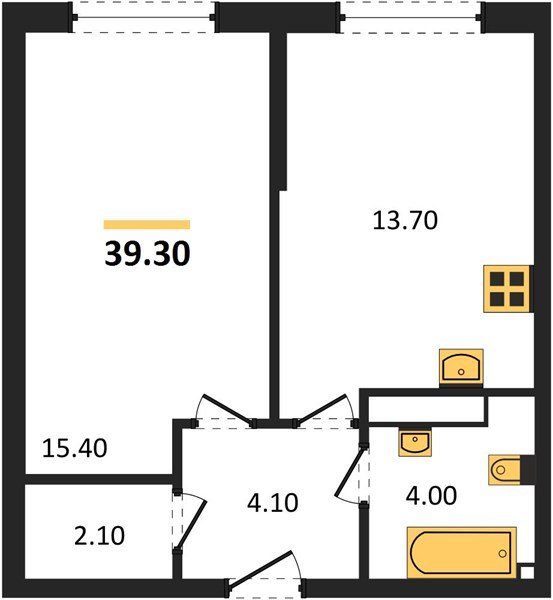 Фото №1: 1-комнатная квартира 39 м² - Краснодар, Догма Парк, мкр. Прикубанский внутригородской округ