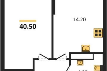 Фото №1: 1-комнатная квартира 40 м² - Краснодар, мкр. Прикубанский внутригородской округ, 