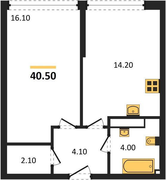 Фото №1: 1-комнатная квартира 40 м² - Краснодар, Догма Парк, мкр. Прикубанский внутригородской округ