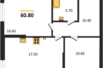 Фото №1: 2-комнатная квартира 60 м² - Краснодар, мкр. Прикубанский внутригородской округ, 
