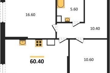 Фото №1: 2-комнатная квартира 60 м² - Краснодар, мкр. Прикубанский внутригородской округ, 