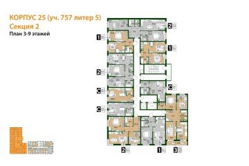 Фото №5: 2-комнатная квартира 66 м² - Краснодар, мкр. Прикубанский внутригородской округ, 