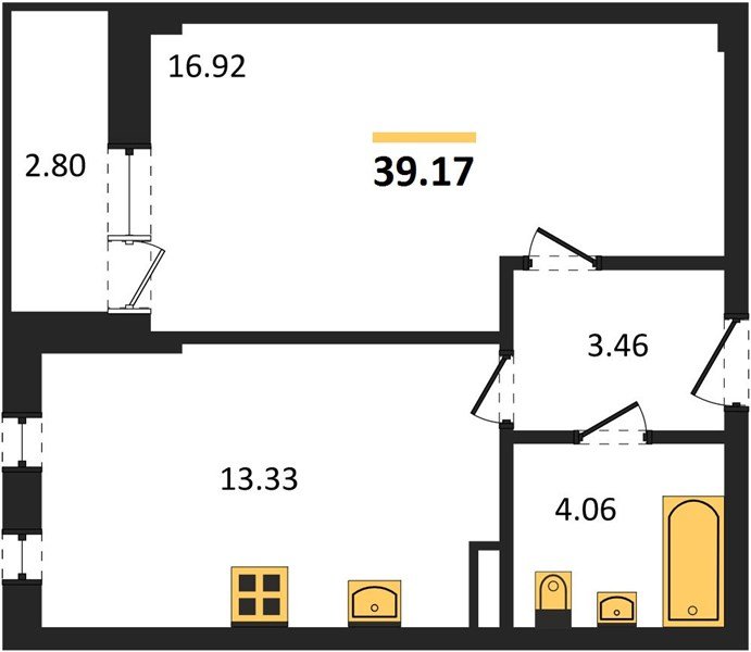Фото №1: 1-комнатная квартира 39 м² - Краснодар, Прикубанский внутригородской округ, мкр. Фестивальный