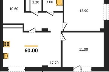 Фото №1: 2-комнатная квартира 62 м² - Краснодар, мкр. Фестивальный, ул. Круговая, 4/1