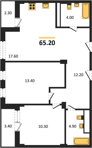 Фото №1: 2-комнатная квартира 67 м² - Краснодар, Прикубанский внутригородской округ, мкр. Фестивальный, ул. Круговая, 4/1