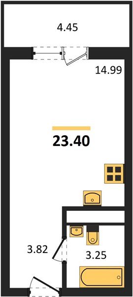 Фото №1: Студия 23 м² - Краснодар, Прикубанский внутригородской округ, мкр. ЖК Тёплые Края