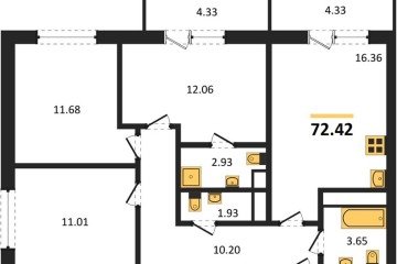 Фото №1: 3-комнатная квартира 71 м² - Краснодар, мкр. ЖК Тёплые Края, 