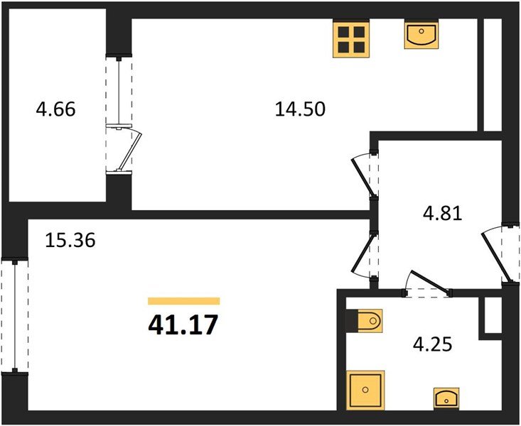 Фото №1: 1-комнатная квартира 40 м² - Краснодар, Прикубанский внутригородской округ, мкр. ЖК Тёплые Края