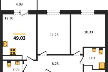 Фото №1: 2-комнатная квартира 48 м² - Краснодар, мкр. ЖК Тёплые Края, 