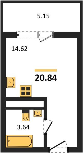 Фото №1: Студия 20 м² - Краснодар, Прикубанский внутригородской округ, мкр. ЖК Тёплые Края