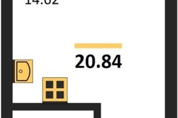 Фото №1: Студия 20 м² - Краснодар, мкр. ЖК Тёплые Края, 