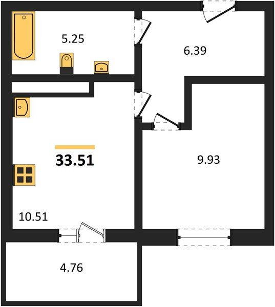 Фото №1: 1-комнатная квартира 33 м² - Краснодар, Прикубанский внутригородской округ, мкр. ЖК Тёплые Края