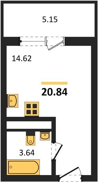 Фото №1: Студия 21 м² - Краснодар, Прикубанский внутригородской округ, мкр. ЖК Тёплые Края