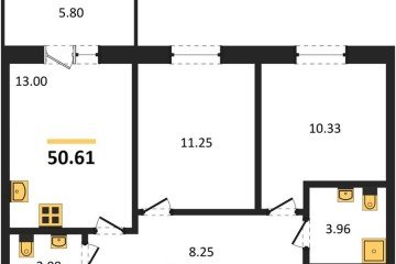 Фото №1: 2-комнатная квартира 49 м² - Краснодар, мкр. ЖК Тёплые Края, 