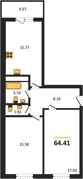 Фото №1: 2-комнатная квартира 63 м² - Краснодар, Прикубанский внутригородской округ, мкр. ЖК Тёплые Края