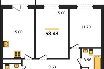 Фото №1: 2-комнатная квартира 57 м² - Краснодар, мкр. ЖК Тёплые Края, 